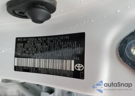 2025 Toyota Corolla Le z USA, uszkodzony, nr VIN 5YFB4MDE2SP252433